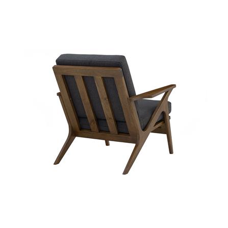 SOFA ASTON 1 SEATER IN COCOA COLOUR FRAME WITH SEAL COLOUR DIMITY FABRIC CUSHION