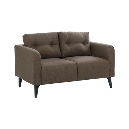 ALTO 2 SEATER SOFA IN BLACK COLOUR LEG, CHESTNUT COLOUR CHALLIS FABRIC BODY