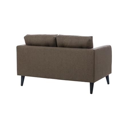 ALTO 2 SEATER SOFA IN BLACK COLOUR LEG, CHESTNUT COLOUR CHALLIS FABRIC BODY