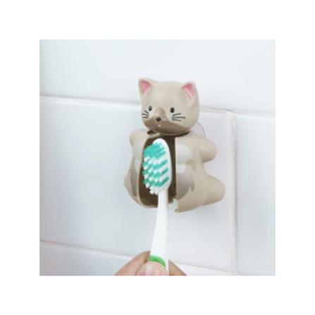 FLIPPER TOOTHBRUSH HOLDER F02811 CAT WHITE (H9xW6XD6 CM)