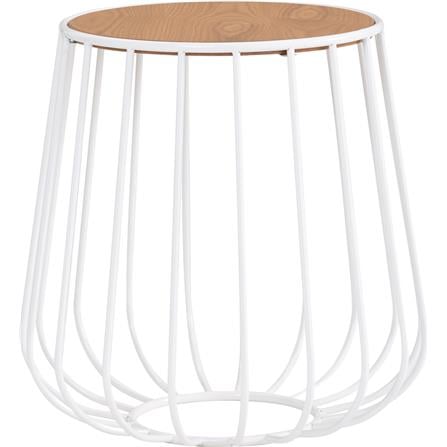 GABBIA SIDE TABLE ROUND NATURAL WHITE