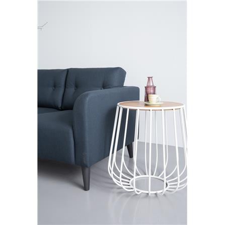 GABBIA SIDE TABLE ROUND NATURAL WHITE