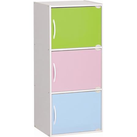 NUHOOM BRAY OPEN SHELF 3TIER COLOUR BOX WITH DOOR