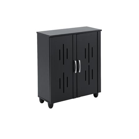NUHOOM SHOES CABINET HASTING 2 DOOR BLACK