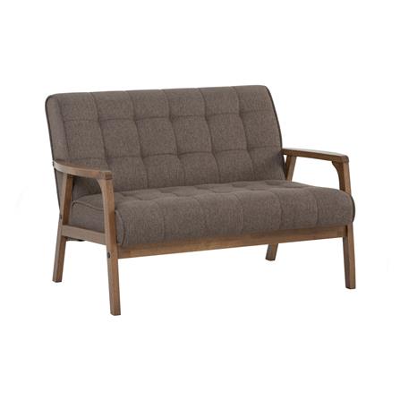 TUCSON 2 SEATER SOFA IN COCOA COLOUR, CHESTNUT COLOUR DIMITY FABRIC