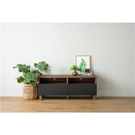 NESTHOUZ TV CABINET GORDY 1.18M WALNUT/BLACK