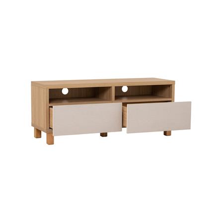 NESTHOUZ TV CABINET GORDY 1.18M OAK/WHITE