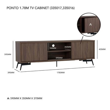 NESTHOUZ TV CABINET PONTO 1.78M WALNUT