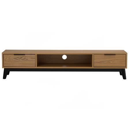 NESTHOUZ MALTON 1.8M TV CABINET 114/102 BLACK/NATURAL