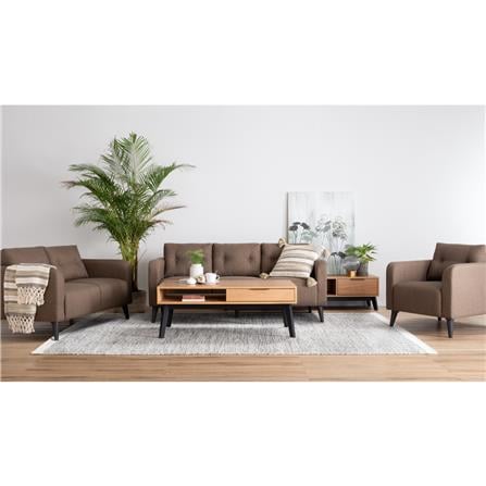 NESTHOUZ MALTON 1.8M TV CABINET 114/102 BLACK/NATURAL