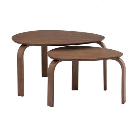 NESTHOUZ SANDRA SET OF 2 COFFEE TABLE IN COCOA COLOUR