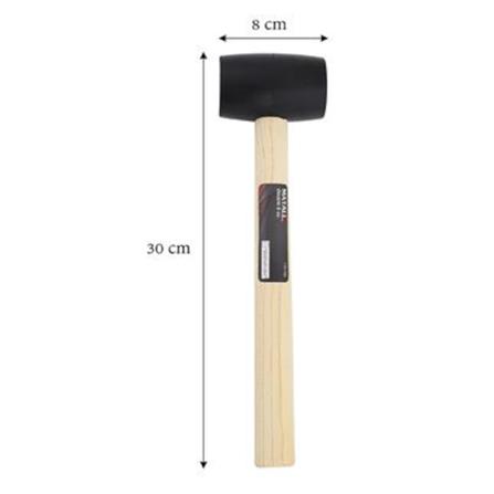MATALL RUBBER MALLET WOODEN HANDLE 0.5LB RMH008W-A
