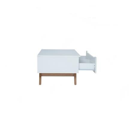 NUHOOM MANDO COFFEE TABLE IN OAK COLOUR LEG, WHITE COLOUR TOP