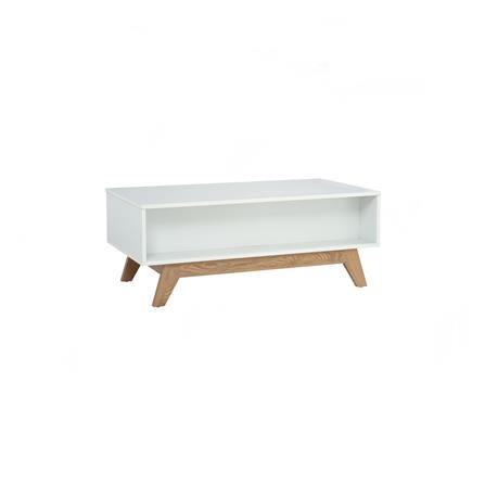 NUHOOM MANDO COFFEE TABLE IN OAK COLOUR LEG, WHITE COLOUR TOP