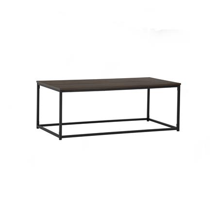 NUHOOM CAPRI COFFEE TABLE IN MATT BLACK EPOXY COLOUR LEG, WALNUT COLOUR TOP