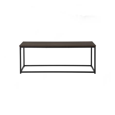 NUHOOM CAPRI COFFEE TABLE IN MATT BLACK EPOXY COLOUR LEG, WALNUT COLOUR TOP