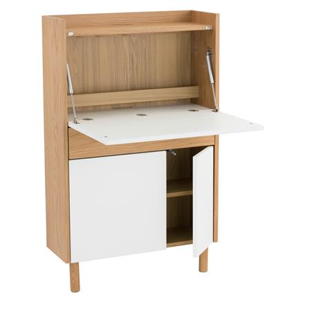 BARTON WORKING DESK 112/130 122001 WHITE+OAK