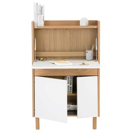 BARTON WORKING DESK 112/130 122001 WHITE+OAK