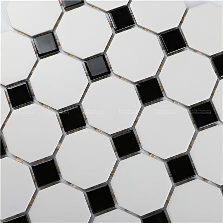 GNG MOSAIC RETRO CLASSIKO 29.5X29.5CM BLACK & WHITE