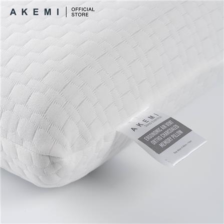 AKEMI PILLOW SLEEP ESSENTIAL ERGONOMIC AIR VENT ORTHO CHARCOALED MEMORY FOAM 60X40X12CM BLACK