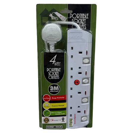 POWER STRIP  3M 4 WAY EX/CORD 9714N ADS