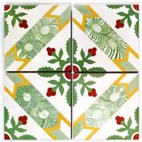 GNG FLOORTILE 20X20CM CEMENT ENCAUSTIC GREEN GRADE A 0.48M2