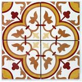 GNG FLOORTILE 20X20CM CEMENT ENCAUSTIC BROWN GRADE A 0.48M2