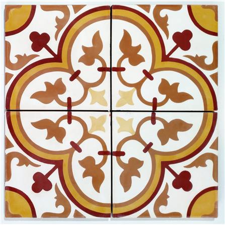 GNG FLOORTILE 20X20CM CEMENT ENCAUSTIC BROWN GRADE A 0.48M2