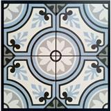 GNG FLOORTILE 20x20CM ART DECORATIVE BLUE AND BEIGE GRADE A 0.48M2