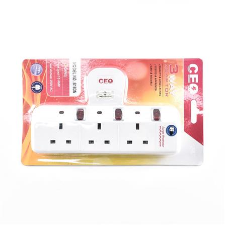 3 WAY T-ADAPTOR WITH NEON + SURGE 8183N CEO