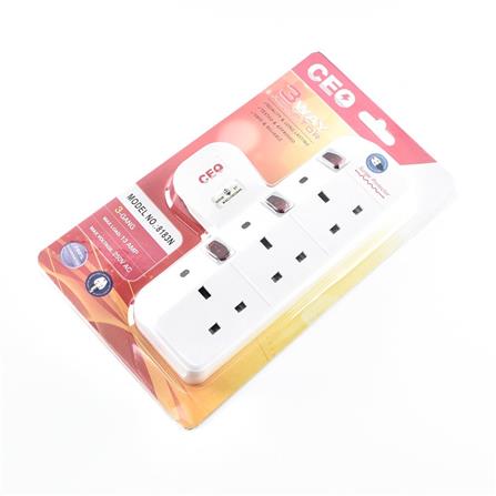 3 WAY T-ADAPTOR WITH NEON + SURGE 8183N CEO