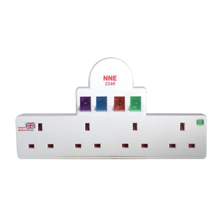 4 WAY T-ADAPTOR WITH NEON 2348/N1 NNE