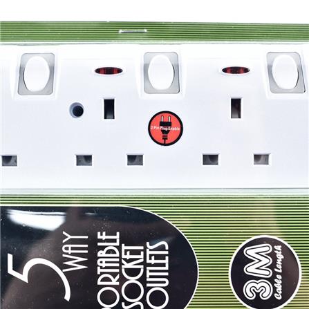 POWER STRIP  3M 5 WAY EX/CORD 9715N ADS