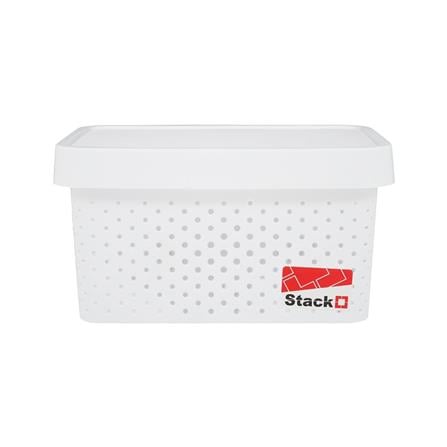 STORAGE BOX WITH LID STACKO BALM S 22x31.6x17CM WHITE