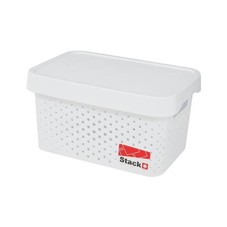 STORAGE BOX WITH LID STACKO BALM S 22x31.6x17CM WHITE