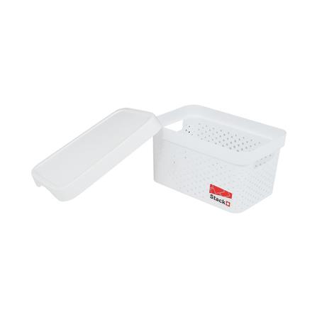 STORAGE BOX WITH LID STACKO BALM S 22x31.6x17CM WHITE