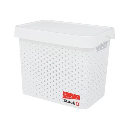 STORAGE BOX WITH LID STACKO BALM M 22X31.6X25CM WHITE