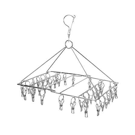 HANGER STAINLESS FOLDABLE 36 CLIPS PLIM