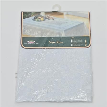 MEIWA ROUND TABLE CLOTH ROSE 177X177 CM WHITE