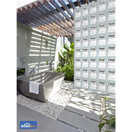 CHANG KAEW GLASS BLOCK 19X19X8CM NEXT ICE WHITE CLEAR