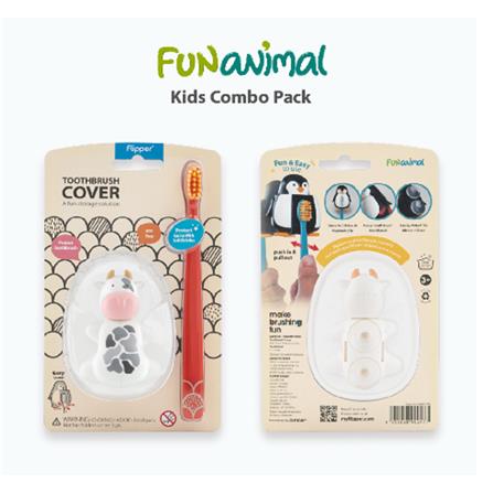 FLIPPER KIDS TOOTHBRUSH COMBO F02801-22 COW