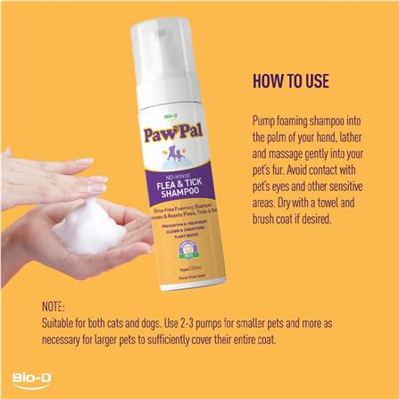 BIO-D PAWPAL N/R FLEA&TICK SHAMPOO 150ML