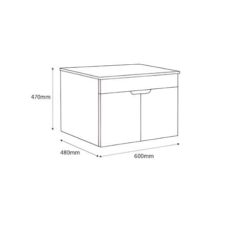 CABANA COUNTER TOP WASHBASIN CBF66405 WHITE H47XW60XD48 CM