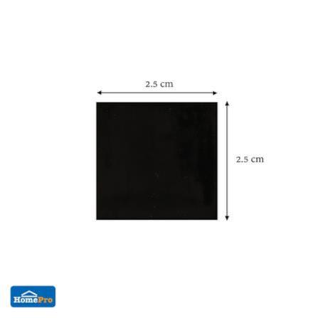 DEXZON SQUARE RUBBER PAD 25X3MM BLACK 12EACH