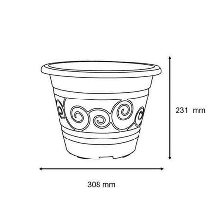 BABA TN SERIES FLOWER POT 34671 COTTA