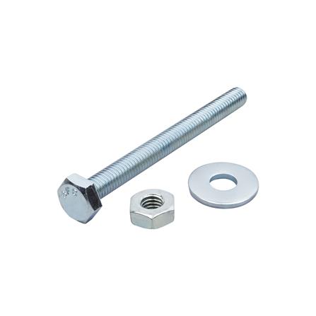 HEX BOLTS DEXZON 3/8IN X 4 IN 0.5KG WH