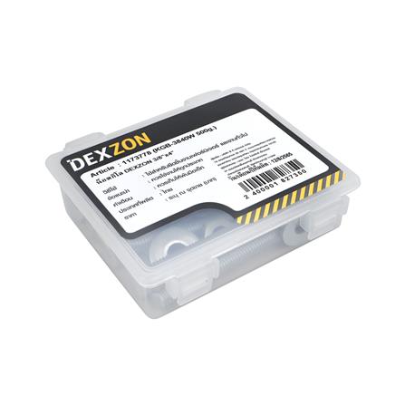 HEX BOLTS DEXZON 3/8IN X 4 IN 0.5KG WH