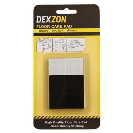 DEXZON SQUARE FELT PAD 25X3MM BLACK 12EACH