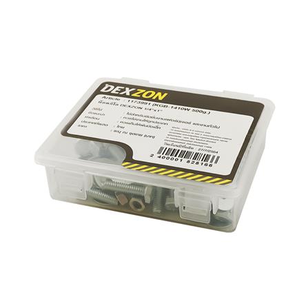 HEX BOLTS DEXZON 1/4INX1IN 0.5KG WH
