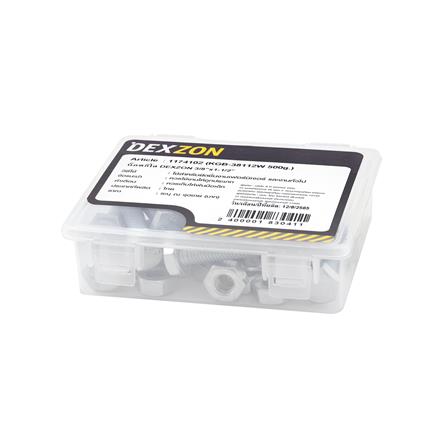 HEX BOLTS DEXZON 3/8INX1-1/2IN 0.5KG WH